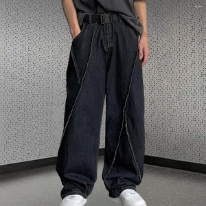 Pantaloni da uomo Pantaloni da uomo traspiranti Pantaloni unisex a gamba larga con tasche sul cavallo Vestibilità morbida e ampia per cerniera con bottoni