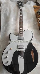 Sol elli Ave Belaire Joshhomme Taş Siyah Jazz Elektro Gitar Yarı İçi Büro Vücut Grover İmparatorluk Tuner Alüminyum Pickguard Beyaz Bağlama