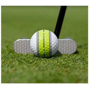 PGM Golf Ball 360 ° ORBIT LINE AIMING LINE BALL STRIPE 2 СЛОЙ СЛАВИЙ МАЙЛ, подходящий для начинающих, практикуя в помещении на открытом воздухе.