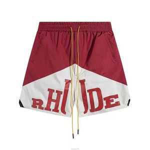 Herren-Designer-Badeshorts, Designer-Shorts für Herren, Designer-Shorts, Rhude-Shorts, Sommermode, Strandhose, hochwertige Herren-Streetwear, Rot, Blau, Schwarz, Lila, P 0Y2N