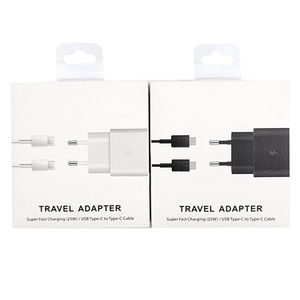 2 in 1 OEM Quality Chargers Note 10 USB C Fast Charging Cable 1m 3FT EU US Quick Charger 20W Power wall Plug 25W for Samsung Galaxy Note10 S10 S20 S21 EP-TA800 with Retail Box
