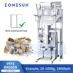 ZONESUN Riempitrice verticale automatica per sigillatura di moduli Macchina riempitrice per sacchetti VFFS Imballatrice per sacchetti a soffietto ZS-FS02