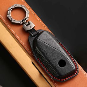 Luxury Car Key Case Cover Leather for BMW Energy I7 X7 G07 LCI IX I20 X1 U11 7 Series G70 G09 XM U06 G81 M3 Keyring Holder