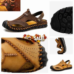 2024 Summer Luxury Outdoor Men's Women's Casual Sandals with Strap Trapers Leather Women's Agate Black Brown Beach Shoes