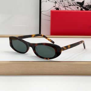 Schildkröte Schale Sonnenbrille SL Sonnenbrille Frauen schmale ovale Brillen trendy Premium -zurückhaltende luxuriöse amerikanische Art gute Qualität Acetat Rahmen Schatten Brillen mit Brille