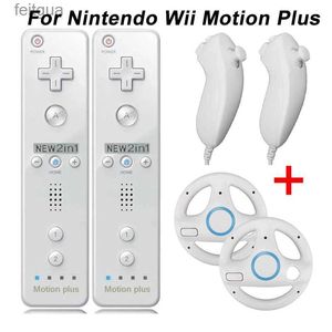 Kontrolery gier joysticks ruch plus zdalny kontroler do bezprzewodowego gamepadu Wii Console z kierownicą dla gier Wii U Control YQ240126