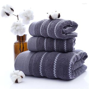 Handdukman Set Stripe Grey Hand/Face/Bath WashClothes Cotton 70 140cm 35 75cm 2st Beach ToAlla For El Home Badrum 3st