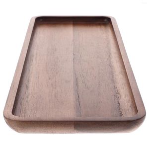 Plattor Acacia Wood Tray Bread Pan Party Använd Catering Träplatta Naturlig servering av ostvattenkopp Frukt Rustik stil