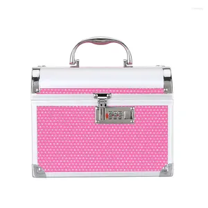 Kosmetiska väskor 2024 Fashion Professional Makeup Bag Women Case Kvinnor Korean Make Up Organisers Box Jewelry Storage Organizer