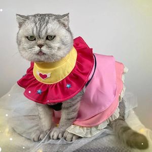 Trajes de gato Anime OSHI NO KO Hoshino Ai Cosplay Filhote de Cachorro Pet Tutu Saia Roupas Princesa Cão Casamento Vestido de Noite Dropship