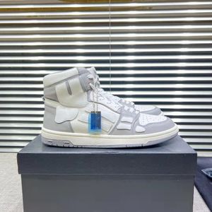 Luxo Itália Marca Skel High Top Sneakers Esqueleto Sapatos Ossos Camurça Couro Treinadores Crânio Masculino Skate Mulheres Caminhando Conforto Festa Casamento Esportes Caminhadas Sapato