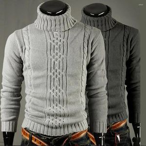 Men's Sweaters Winter Warm Sweater Long Sleeve Turtleneck Retro Knitted Pullover Men Clothes