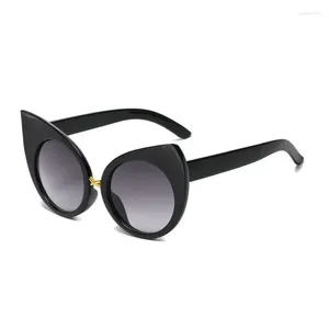 Occhiali da sole Halloween Dark Black Gothic Cat Eyes Vintage Steampunk Occhiali da sole oversize per donna Y2k Gafas De Sol