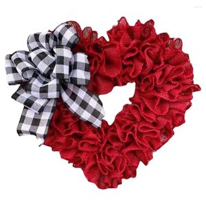 Decorative Flowers Commemorate Miss Christmas Garland Valentines Day Ornaments Cloth Valentine's Door Wreath