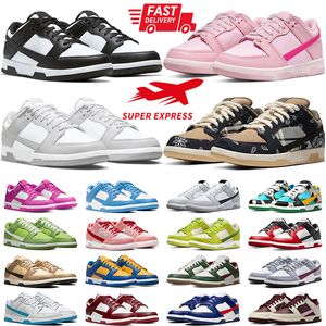 2024 designer running shoes for men women Panda White Black Grey Fog lows sneakers Medium Olive Rose Whisper Triple Pink Active Fuchsia GAI womens trainer
