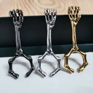 4 Styles Metal Hand Bone Copper Dragon Rökning Pipe Ring Cigaretthållare Tobaks Joint Holder Rings Ringenes To Man Women Finger Finger Accessories