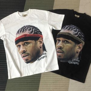 メンズTシャツ666ファッションブランド品質バスケットボールキャラクターグラフィックプリントビンテージ服緩んだ特大のトップスTシャツT240126