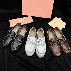 Designer plattform loafers vintage att göra gamla skor bowknot kvinnor plattform skor duk gummi damer äkta läder broderi casual klänning sko toppkvalitet