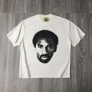 Erkek Tişörtler 666 Street Giyim Vintage Kobe Bryant Baskılı Baskılı Hip Hop Gevşek Büyük Boylu 100cotton Tee Teste Tişört T240126