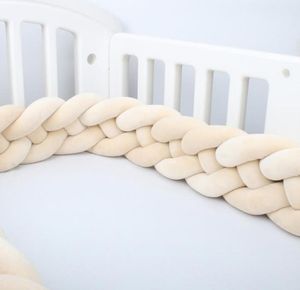 4 trådar Braid Baby Crib stötfångare Knut Bed Bumper Nursery Cradle Baby Bedding Room Decor Crib Protector 12cm och 15 cm höjd 2205263677063