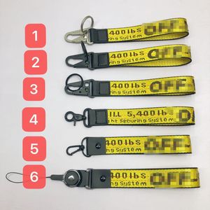 Trendy Brand Canvas Lanyards Mobile Phone Pendant Simple Woven Strap Car Keychains Multi-purpose Wrist Strap Accessory