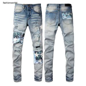Homens jeans Designer jeans Mens rasgado denim marca calças angustiadas moda estrela logotipo denims calças com zíper botão fechamento 26 de janeiro