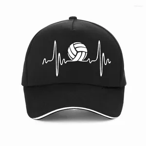 Ball Caps Heartbeat Volleyballs Harajuku Baseball Cap Fashion Athlete Sunhat Casual Adjustable Snapback Hats Bonnet