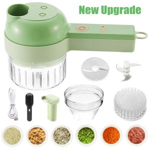 Mills New Upgraded Electric Food Chopper Vegetable Chopper Vegetable Slicer Garlic Crusher Meat Grinder Hine Peeler Kitchen Tools