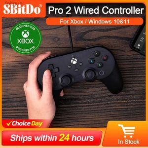 ゲームコントローラージョイスティック8bitdo -xboxシリーズのプロ2ワイヤードコントローラーs x xbox one windows 10 11 pcゲームパッドジョイスティックトリガー振動yq240126