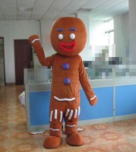 Halloween Gingerbread Man Mascot Costume Wysokiej jakości Cartoon Temat Postacie Karnawał Festiwal Fancy Dress Christmas Doross Rozmiar 3685573