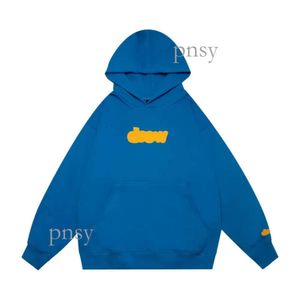 Amarelo Drew Hoodie Smiley Face Imprimir Camisa Drew Feminina Tendência de Algodão Longo High Street Casual Casa Com Capuz Jaqueta Drew 492