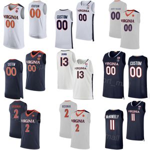 Men Women Kids College Basketball 2 Reece Beekman Jerseys Virginia 34 Jacob Groves 11 Isaac McKneely 35 Leon Bond III 13 Ryan Dunn 0 Blake Buchanan Shirt University