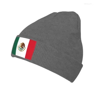 Berets National Flag Of Mexico Knit Hat Cap Knitted Beanie Beanies Unisex Hipster