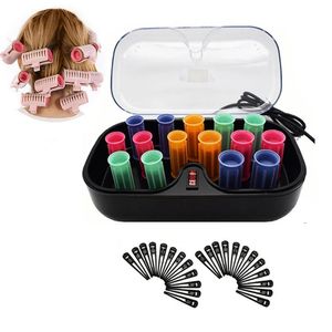 15pcs Rollers Set Ceramic Hair Curlers Hair Sticks Tubewith Gloves Clips For Dry Wet Long Short Hair Curly 240119