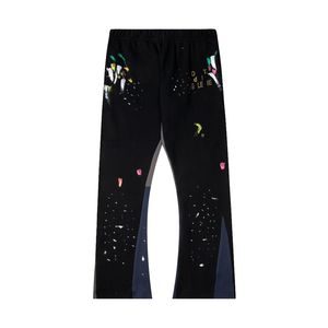 Sweatpants Dept Designer Mens Jeans Solto Versátil Casual Galeries Calças Clássicas Letras Imprimir Preto Amarelo Versátil Calça Casual Calças Retas Sweat Depts