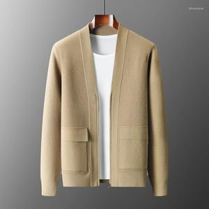 Männer Pullover Herbst Und Winter Wolle Strickjacke V-ausschnitt Langarm Koreanische Business Casual Lose Jacke Zipper Flut.