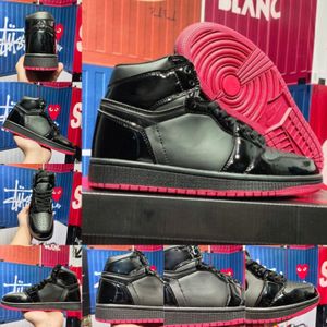 Jumpman 1 Satin gezüchtet 15 Herren Damen High-Top-Basketball East Side High Black and Red Knight-Schuhe Royal neu interpretiert