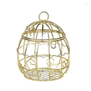 Gift Wrap 50pcs European Creative Birdcage Shaped Candy Box Iron Small Crafts Unique Wedding And Party Favor Boxes