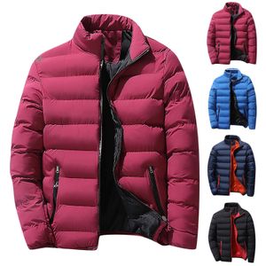 2023 Vinter varm förpackbar jacka puffer Light Mens Parkas Coat quiltad vadderad ytterkläder Cardigan Man Streetwear kläder 240119