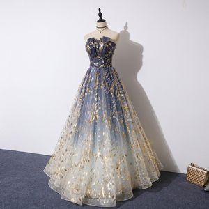 Prawdziwe zdjęcia sukienki wieczorne długie sukienki na studniówkę niebieską sukienkę z błyszczącymi gwiazdami koronkowe sukienki na imprezę