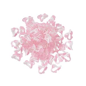 Charm 1000pcs Plastic Clipon Earring Clips Clasps Hooks For DIY örhängen Tillbehörskomponent Fynd som gör rosa vit 14x9x13mm