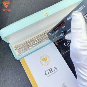 Лидер продаж 3/4/5/6/8 мм d Vvs1 теннисный браслет из муассанита Pass Diamond Tester S925 Iced Out модные украшения теннисная цепочка в стиле хип-хоп