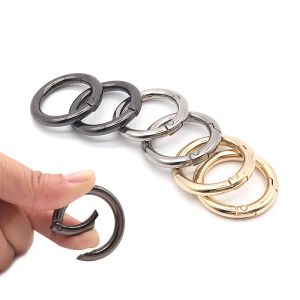 Carrier 20pcs Keyring 1842mm Openable Metal Spring Gate O Ring Leather Bag Belt Strap Buckle Dog Chain Snap Clasp Clip Trigger Lage