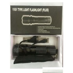 Фонарики 1101 1102 Тип Edc Linternas Light Led Тактический фонарик Lanterna Факел самообороны Aurora5Y3129662 Drop Deli Dhvdi