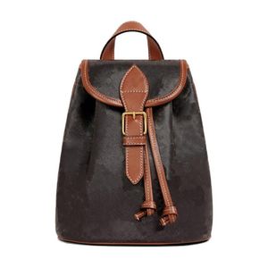 F0lc0 icônico impressão de pele de bezerro mini mochila designer cordão mochila moda feminina bolsas padrão vintage bolsa ombro 19766230n