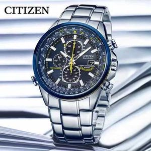 Inne zegarki Citizen Watches Trend Trend kwarcowy Kalendarz Wodoodporny wieloskładnikowy funkcja fantazyjna okrągła zegarek zegarek ze stali nierdzewnym 240125