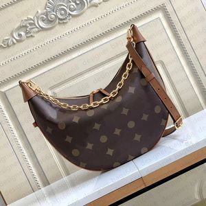 New Chain tote bags Fashion Women's Handbags High Quality Luxury Crescent Bags Genuine Leather Underarm Bags Designer High quality crossbody Bags two-piece set