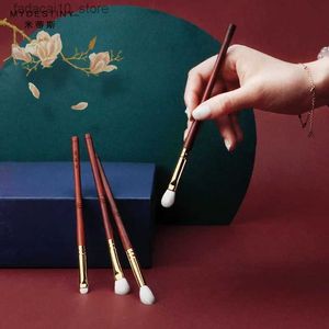 Makeup Borstes MyDestiny Makeup Brush-Classial Ebony Series-4 PCS Rosewood Eye Brushes Set High Grade Natural Animal Hair Beatuy Pen-Makeup Tool Q240126