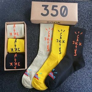 Sports Socks 3 par Herrarna Sports Style Street Skateboards Crew Cactus Jack Hip Hop Harajuku Basketball Socks Women YQ240126