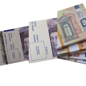 أموال لعبة لعبة المملكة المتحدة نسخ واقعية مزيفة اليورو التظاهر بالملاحظات ذات الوجهين من الوجهين